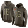 Cheap Andrew Hawkins Browns Hoodie From China Olive Salute To Service #16