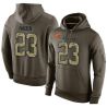 Cheap Joe Haden Browns Hoodie From China Olive Salute To Service #23