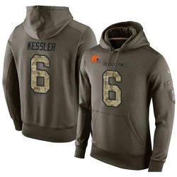 Cheap Cody Kessler Browns Hoodie From China Olive Salute To Service #6