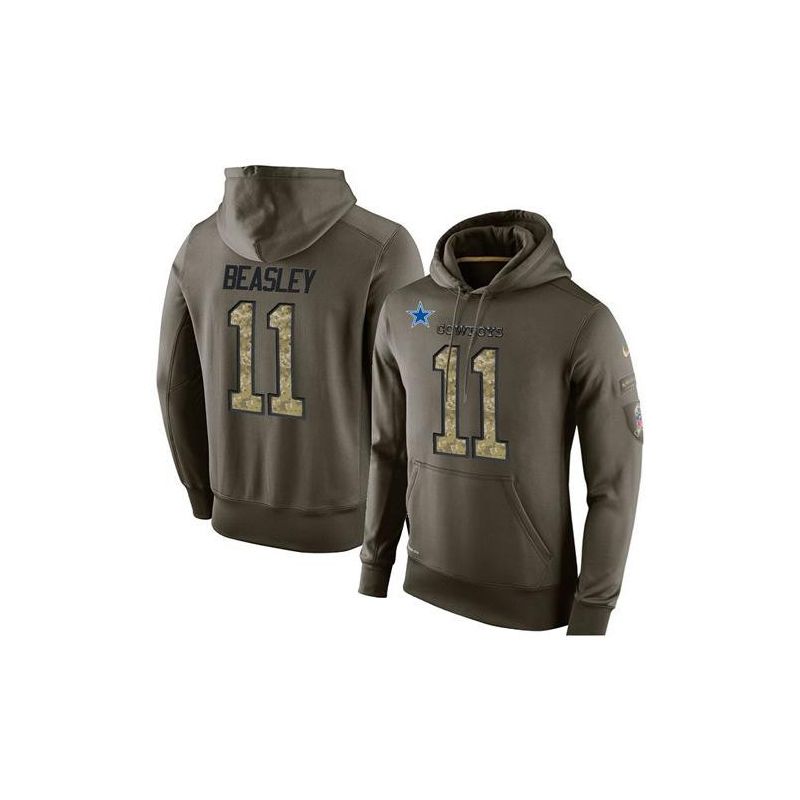 Cheap Cole Beasley Cowboys Hoodie From China Olive Salute To Service #11