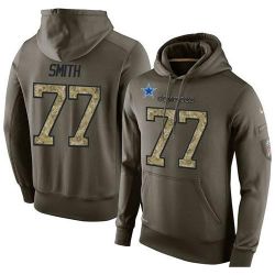 Cheap Tyron Smith Cowboys Hoodie From China Olive Salute To Service #77