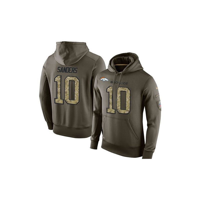 Cheap Emmanuel Sanders Broncos Hoodie From China Olive Salute To Service #10