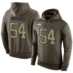 Cheap Brandon Marshall Broncos Hoodie From China Olive Salute To Service #54