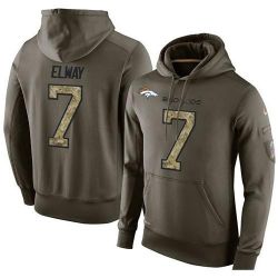Cheap John Elway Broncos Hoodie From China Olive Salute To Service #7