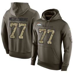 Cheap Karl Mecklenburg Broncos Hoodie From China Olive Salute To Service #77