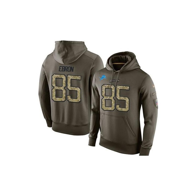 Cheap Eric Ebron Lions Hoodie From China Olive Salute To Service #85