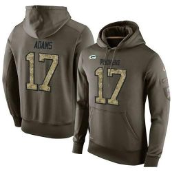 Cheap Davante Adams Packers Hoodie From China Olive Salute To Service #17