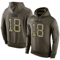 Cheap Randall Cobb Packers Hoodie From China Olive Salute To Service #18