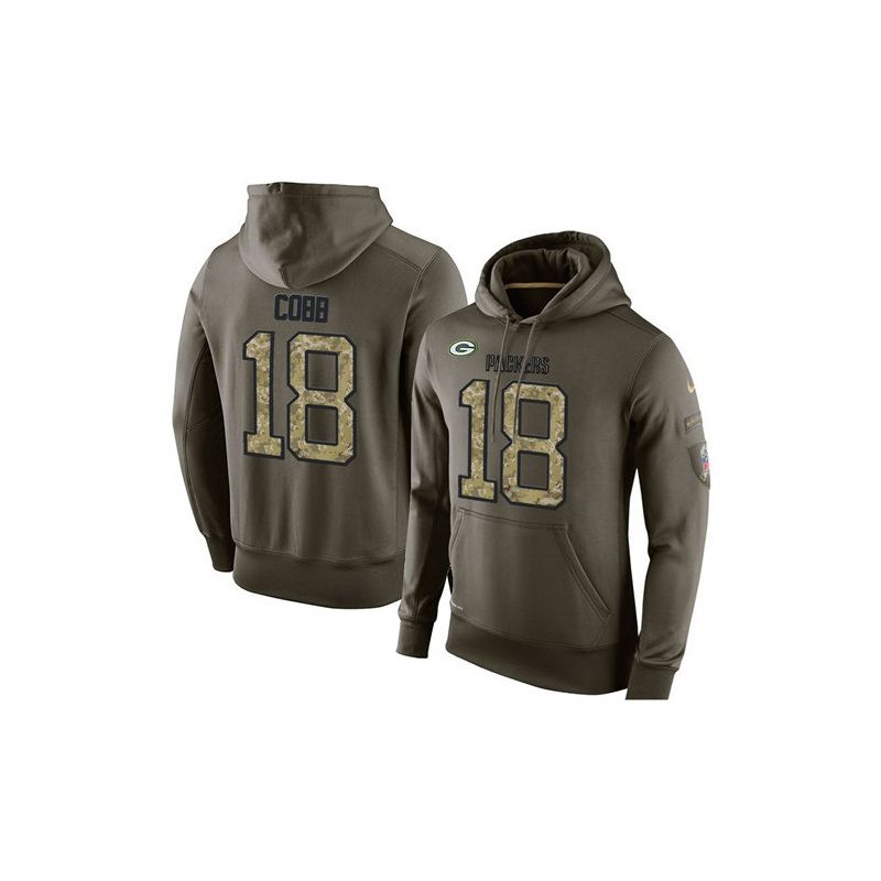 Cheap Randall Cobb Packers Hoodie From China Olive Salute To Service #18