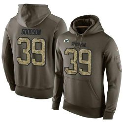 Cheap Demetri Goodson Packers Hoodie From China Olive Salute To Service #39
