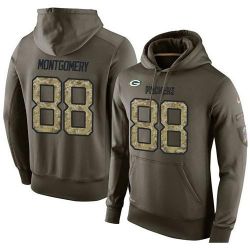 Cheap Ty Montgomery Packers Hoodie From China Olive Salute To Service #88