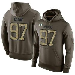 Cheap Kenny Clark Packers Hoodie From China Olive Salute To Service #97