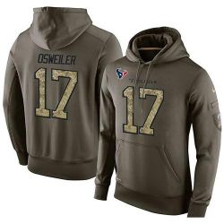 Cheap Brock Osweiler Texans Hoodie From China Olive Salute To Service #17
