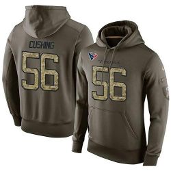 Cheap Brian Cushing Texans Hoodie From China Olive Salute To Service #56