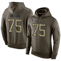 Cheap Vince Wilfork Texans Hoodie From China Olive Salute To Service #75