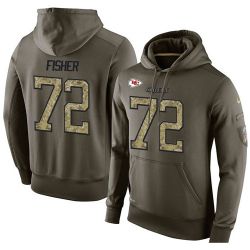 Cheap Eric Fisher Chiefs Hoodie From China Olive Salute To Service #72