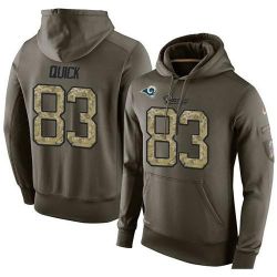 Cheap Brian Quick Rams Hoodie From China Olive Salute To Service #83