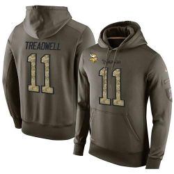 Cheap Laquon Treadwell Vikings Hoodie From China Olive Salute To Service #11