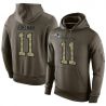 Cheap Julian Edelman Patriots Hoodie From China Olive Salute To Service #11