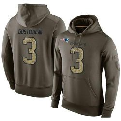 Cheap Stephen Gostkowski Patriots Hoodie From China Olive Salute To Service #3