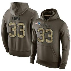 Cheap Kevin Faulk Patriots Hoodie From China Olive Salute To Service #33