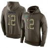 Cheap Joe Namath Jets Hoodie From China Olive Salute To Service #12