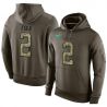 Cheap Nick Folk Jets Hoodie From China Olive Salute To Service #2