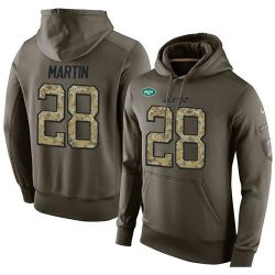 Cheap Curtis Martin Jets Hoodie From China Olive Salute To Service #28