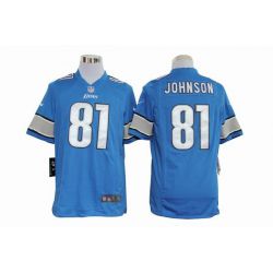 Cheap Calvin Johnson Lions Jersey #81 Blue From China Game