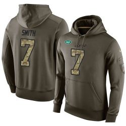 Cheap Geno Smith Jets Hoodie From China Olive Salute To Service #7