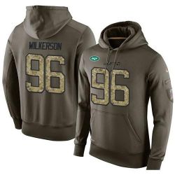 Cheap Muhammad Wilkerson Jets Hoodie From China Olive Salute To Service #96