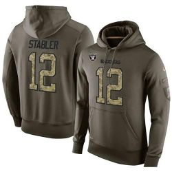 Cheap Kenny Stabler Raiders Hoodie From China Olive Salute To Service #12