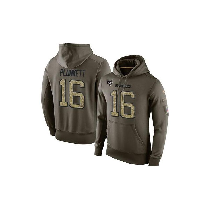 Cheap Jim Plunkett Raiders Hoodie From China Olive Salute To Service #16