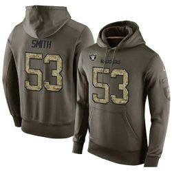 Cheap Malcolm Smith Raiders Hoodie From China Olive Salute To Service #53