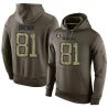 Cheap Tim Brown Raiders Hoodie From China Olive Salute To Service #81