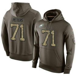 Cheap Jason Peters Eagles Hoodie From China Olive Salute To Service #71