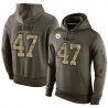 Cheap Mel Blount Steelers Hoodie From China Olive Salute To Service #47