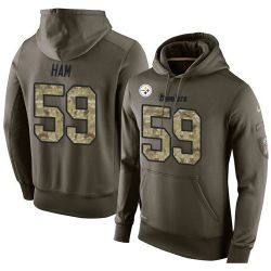 Cheap Jack Ham Steelers Hoodie From China Olive Salute To Service #59
