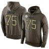 Cheap Joe Greene Steelers Hoodie From China Olive Salute To Service #75
