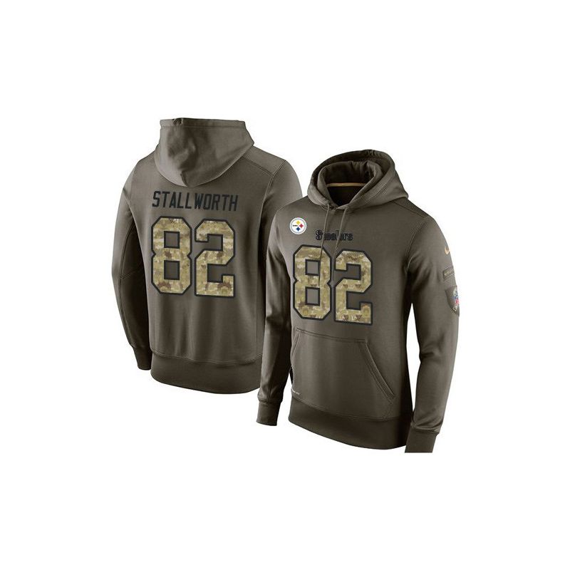 Cheap John Stallworth Steelers Hoodie From China Olive Salute To Service #82