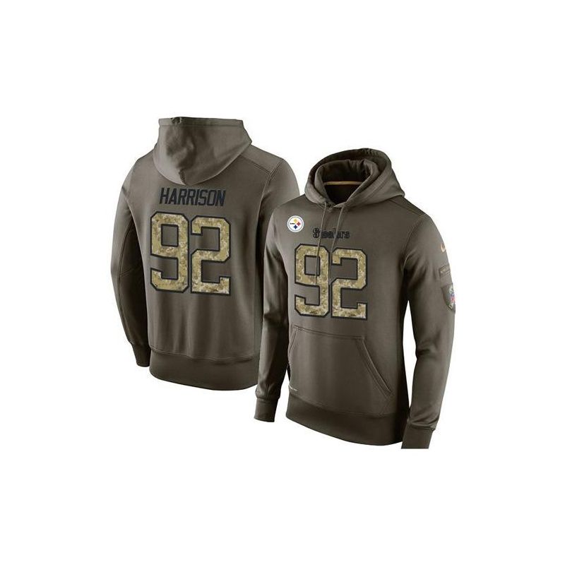 Cheap James Harrison Steelers Hoodie From China Olive Salute To Service #92