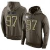 Cheap Cameron Heyward Steelers Hoodie From China Olive Salute To Service #97