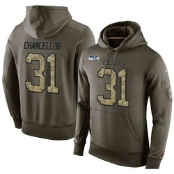 Cheap Kam Chancellor Seahawks Hoodie From China Olive Salute To Service #31