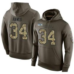 Cheap Thomas Rawls Seahawks Hoodie From China Olive Salute To Service #34