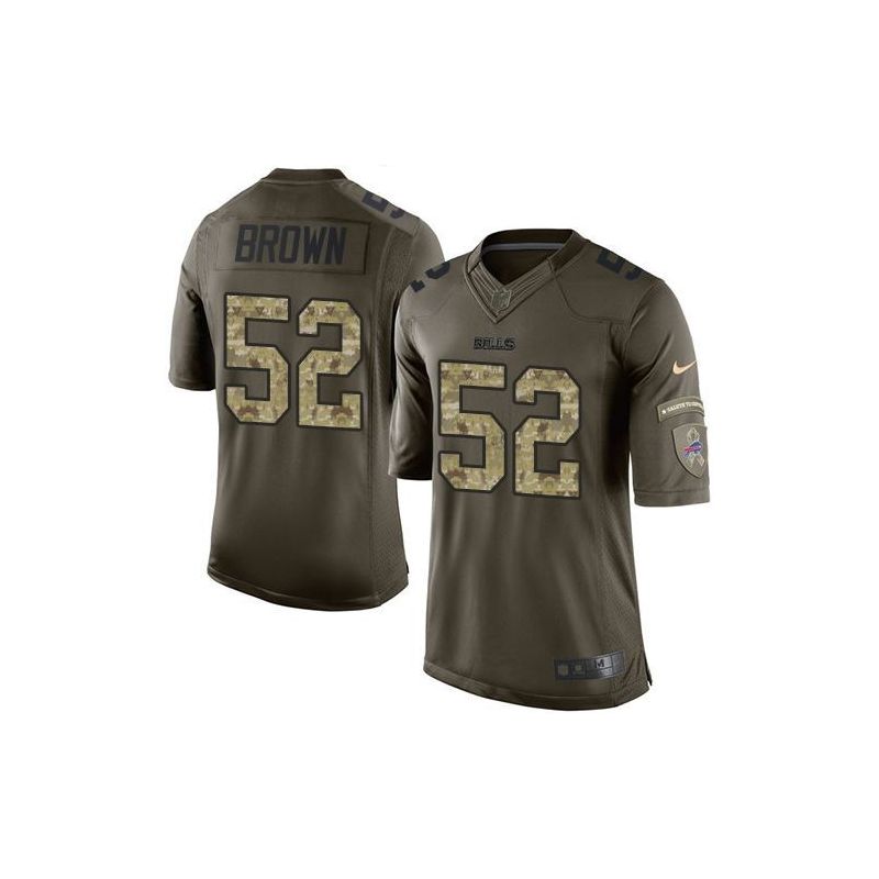 Cheap Preston Brown Bills Jersey From China Olive Salute To Service #52