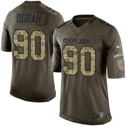 Cheap Emmanuel Ogbah Browns Jersey From China Olive Salute To Service #90