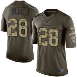 Cheap Alfred Blue Texans Jersey From China Olive Salute To Service #28