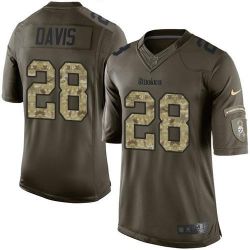 Cheap Sean Davis Steelers Jersey From China Olive Salute To Service #28