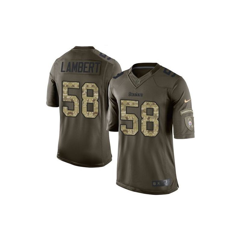 Cheap Jack Lambert Steelers Jersey From China Olive Salute To Service #58