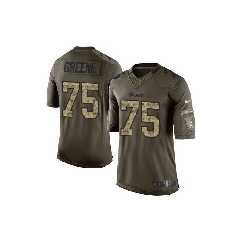 Cheap Joe Greene Steelers Jersey From China Olive Salute To Service #75